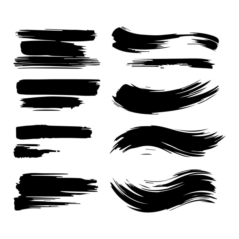 vektor svart måla, bläck borsta stroke, borsta, linje eller textur. smutsig konstnärlig design element, låda, ram eller bakgrund för text.