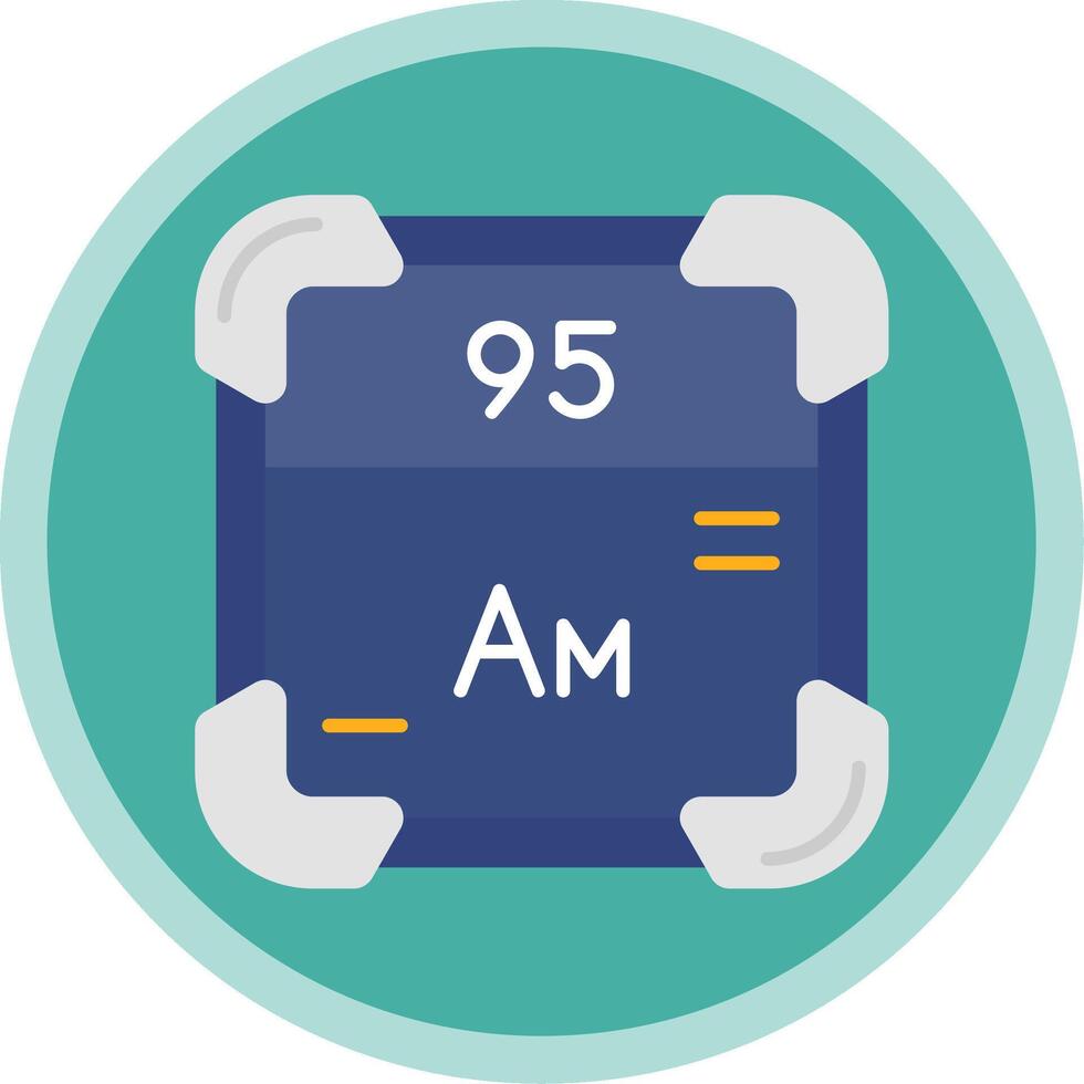 Americium eben multi Kreis Symbol vektor