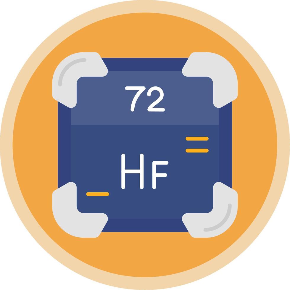 hafnium platt mång cirkel ikon vektor