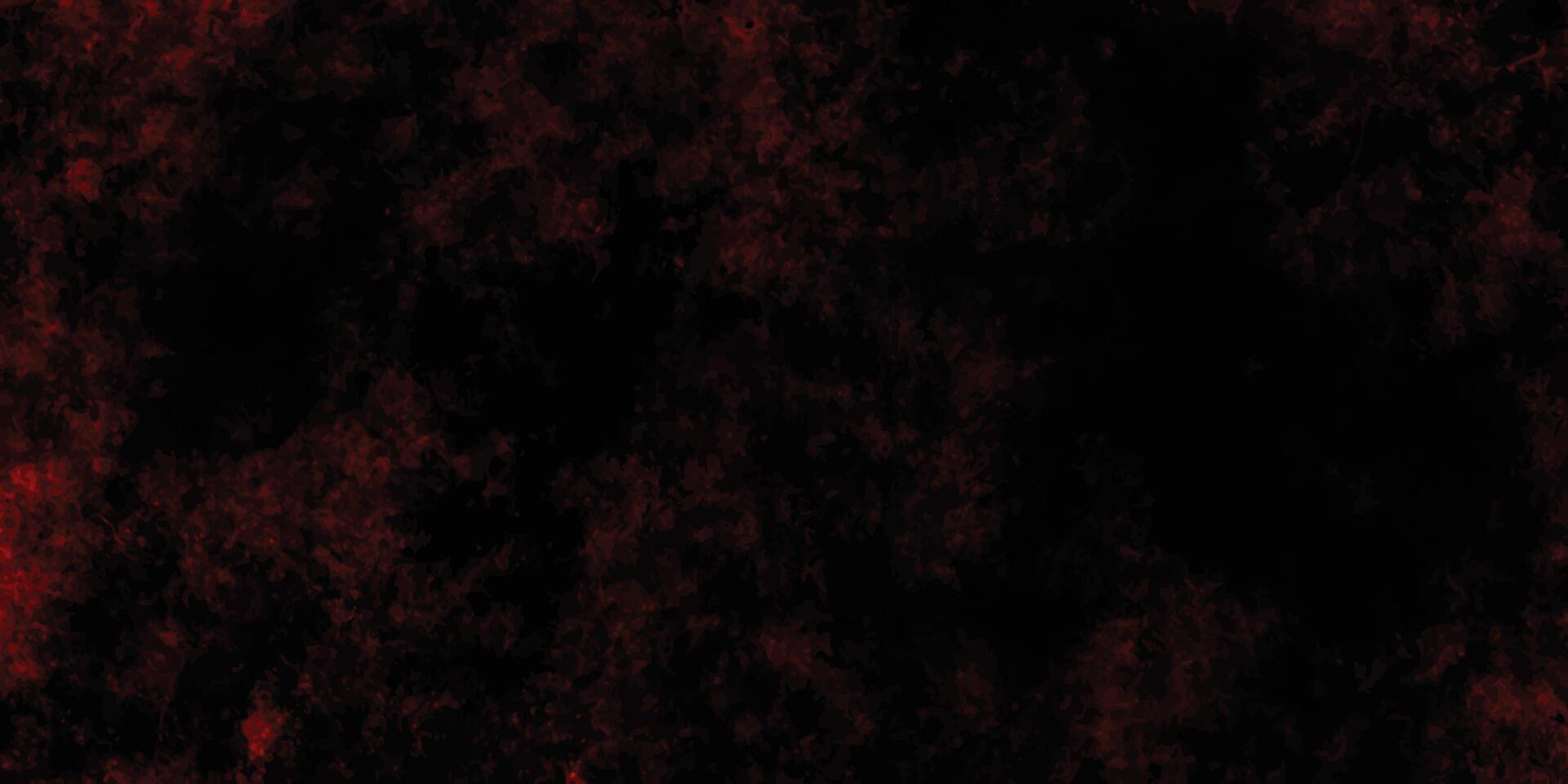 bedrövad röd grunge textur på en mörk bakgrund, vektor