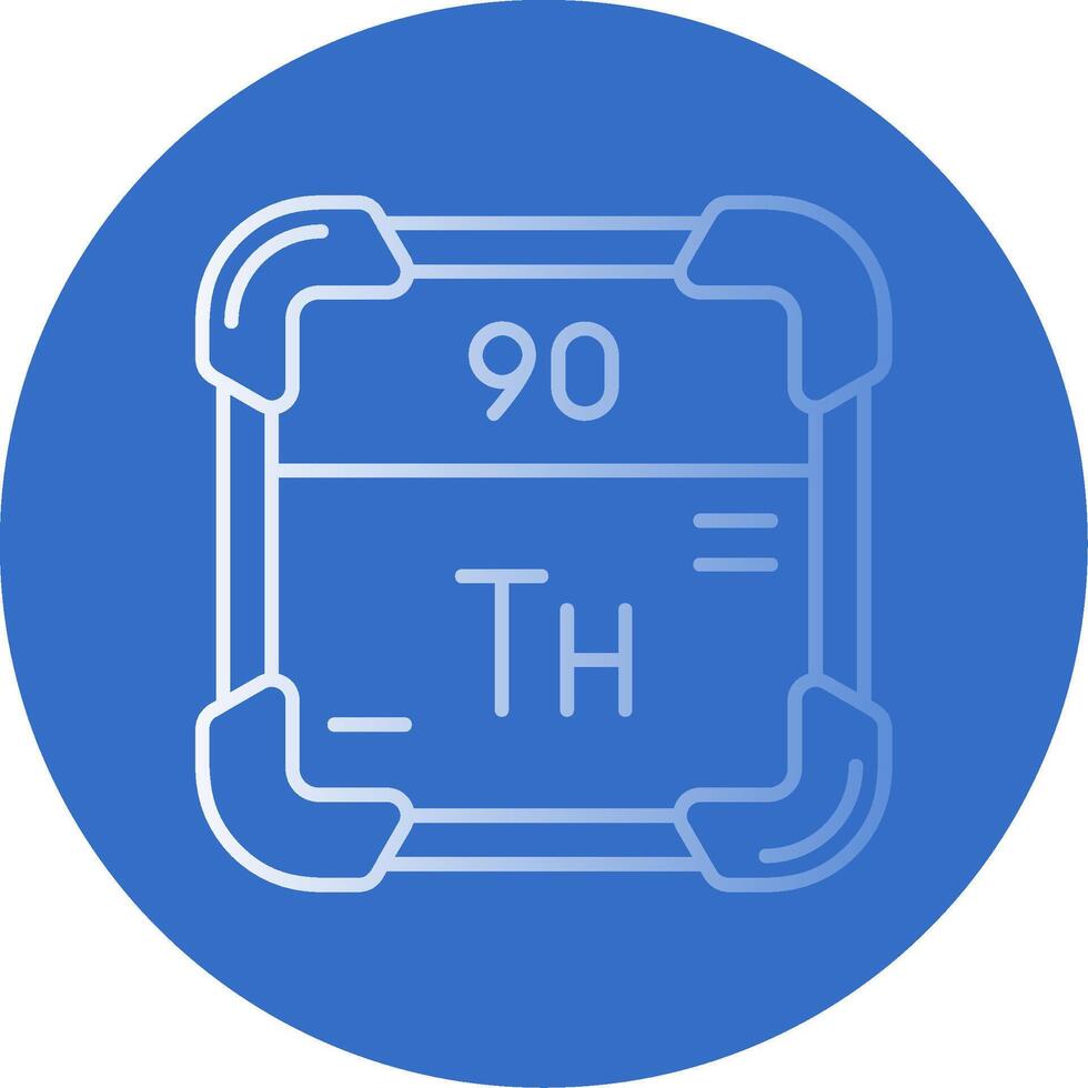 thorium lutning linje cirkel ikon vektor
