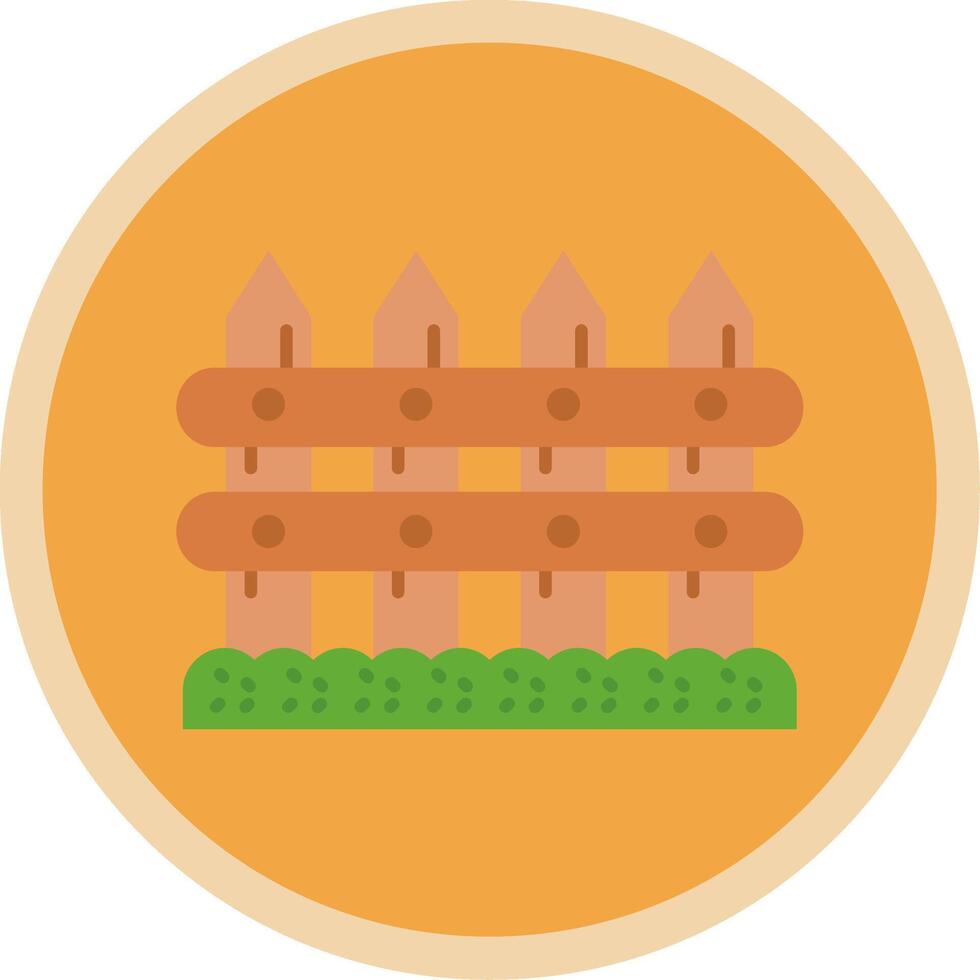 staket platt mång cirkel ikon vektor