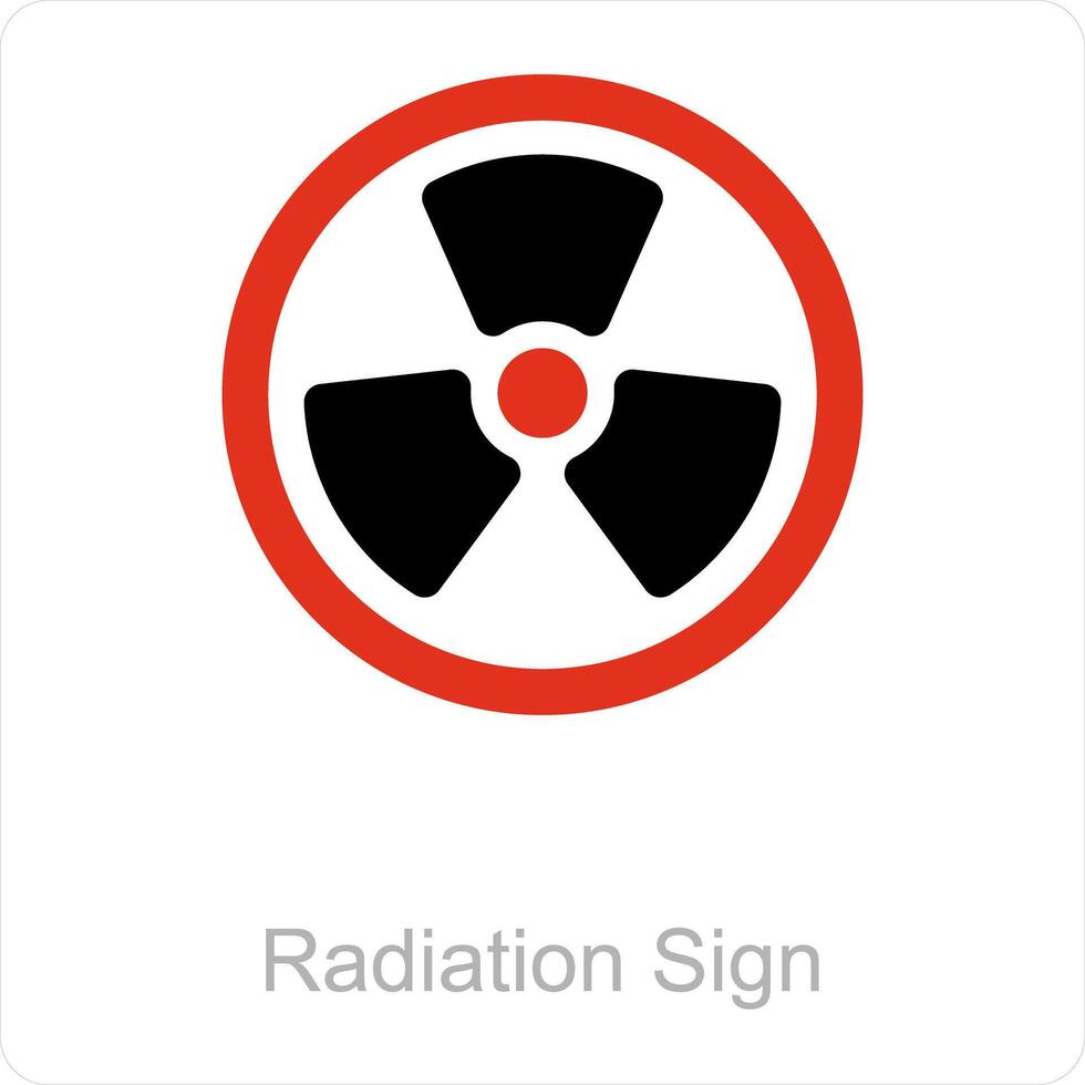 Strahlung Zeichen und Strahlung Symbol Konzept vektor