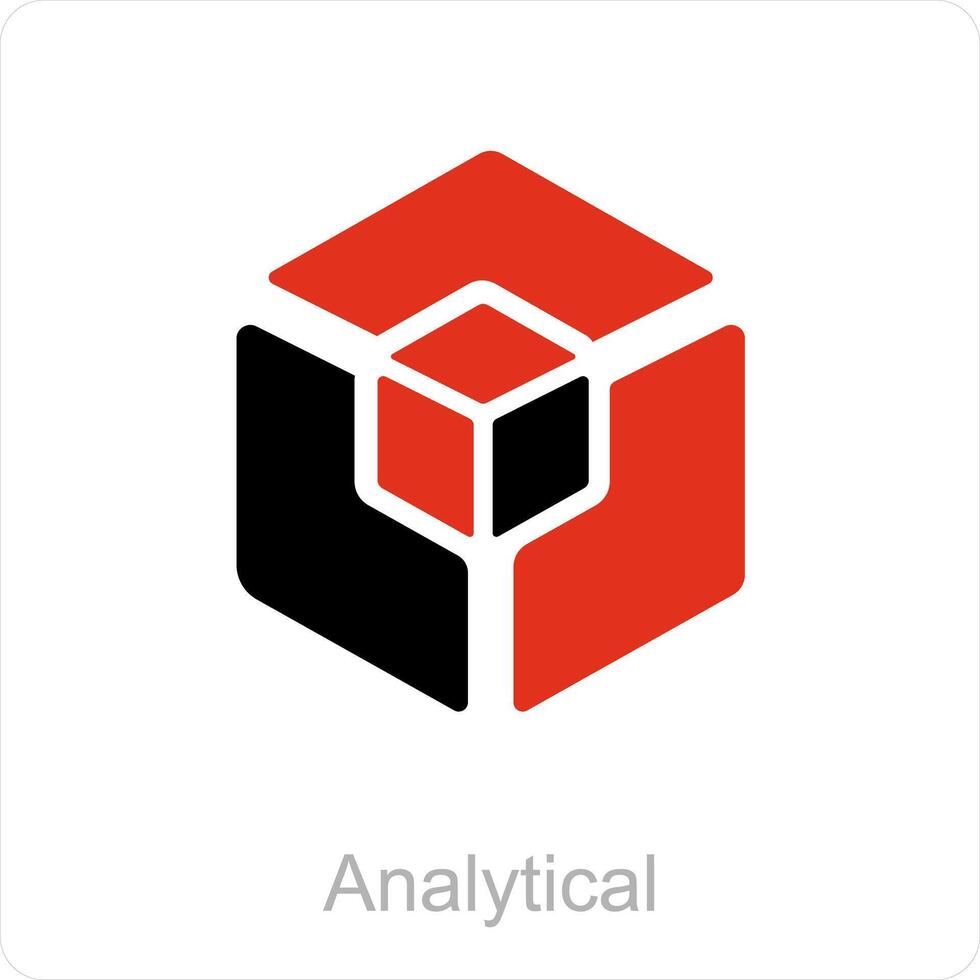 analytisch und groß Daten Symbol Konzept vektor