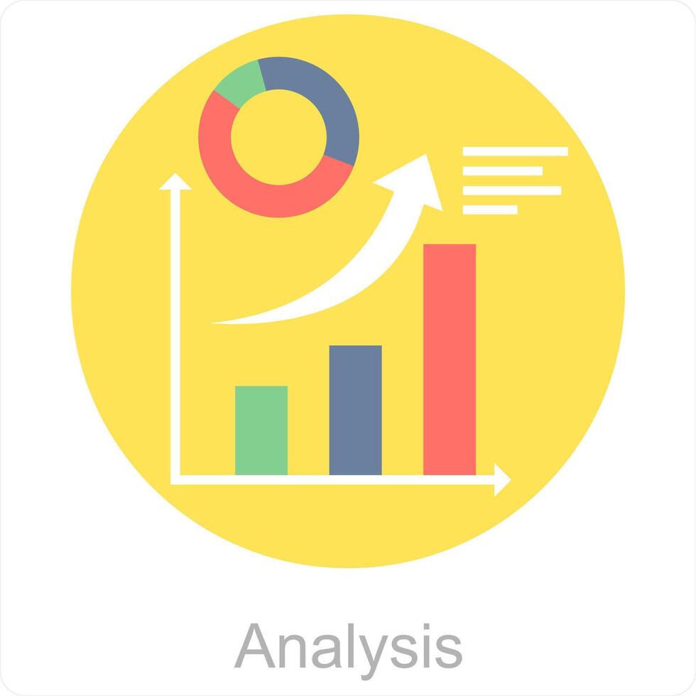 Analyse und Diagramm Symbol Konzept vektor