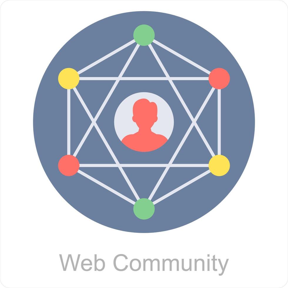 Netz Gemeinschaft und Verbindung Symbol Konzept vektor