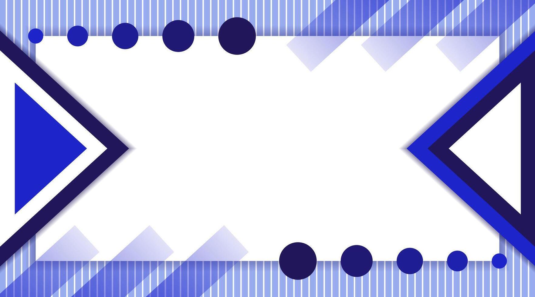 Vektor leer Rechteck Hintergrund mit geometrisch Hintergrund abstrakt Blau
