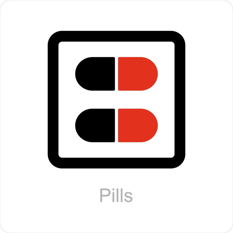 Tabletten und Medizin Symbol Konzept vektor