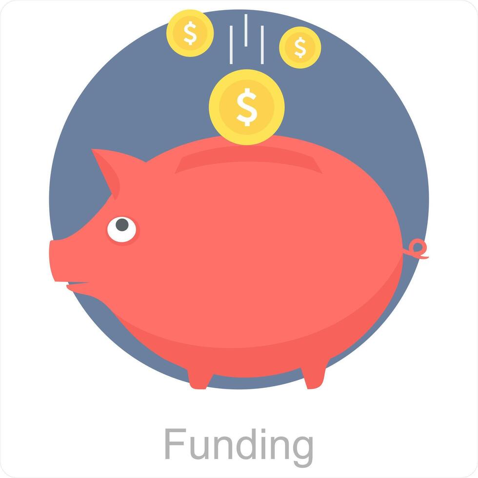 finansiering och pengar ikon begrepp vektor