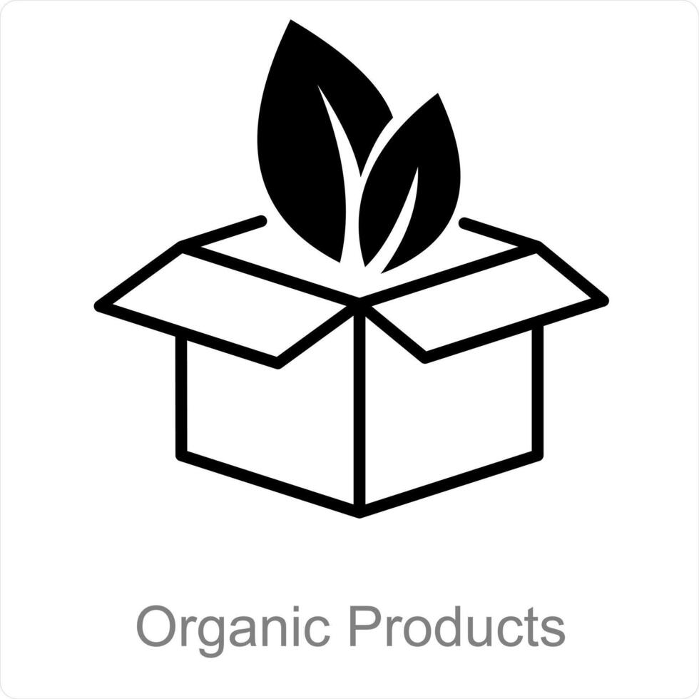 organisch Produkte und frisch Symbol Konzept vektor