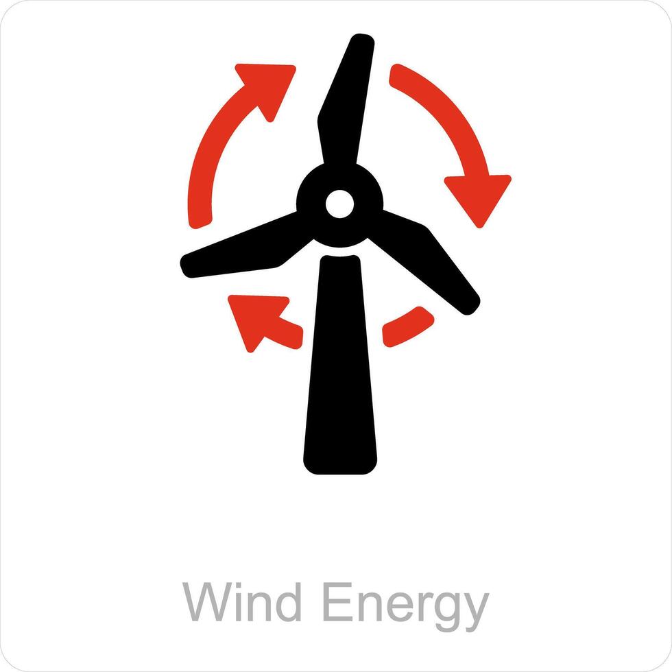 Wind Energie und Energie Symbol Konzept vektor