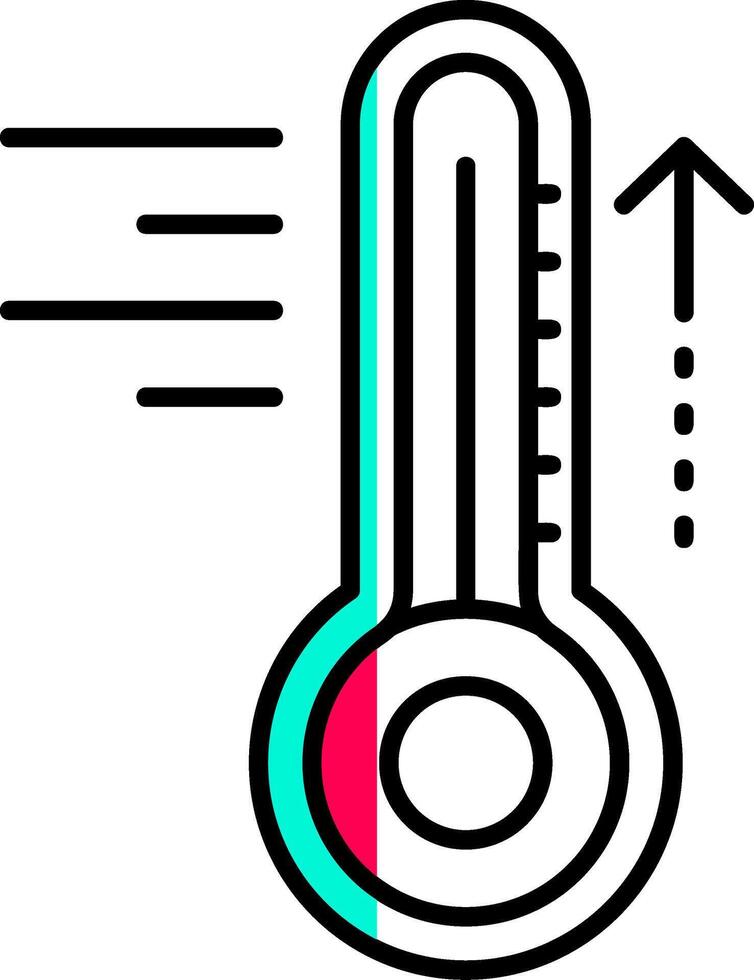 heiß gefüllt Hälfte Schnitt Symbol vektor