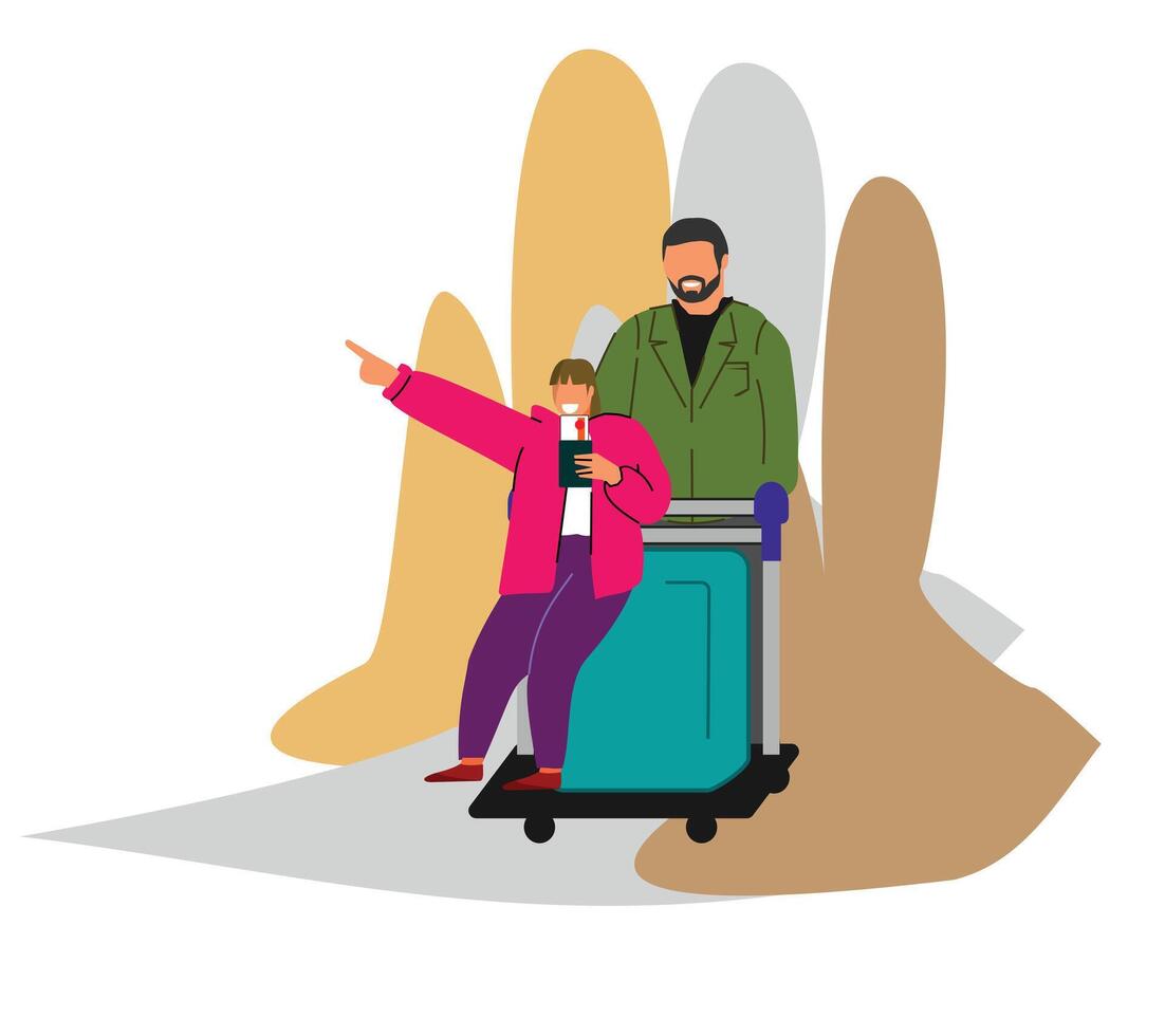 familienurlaub illustration vektor