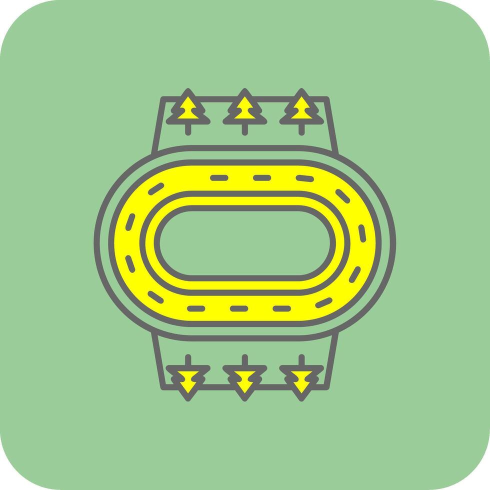 Grenze gefüllt Gelb Symbol vektor