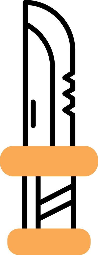 Dolch gehäutet gefüllt Symbol vektor