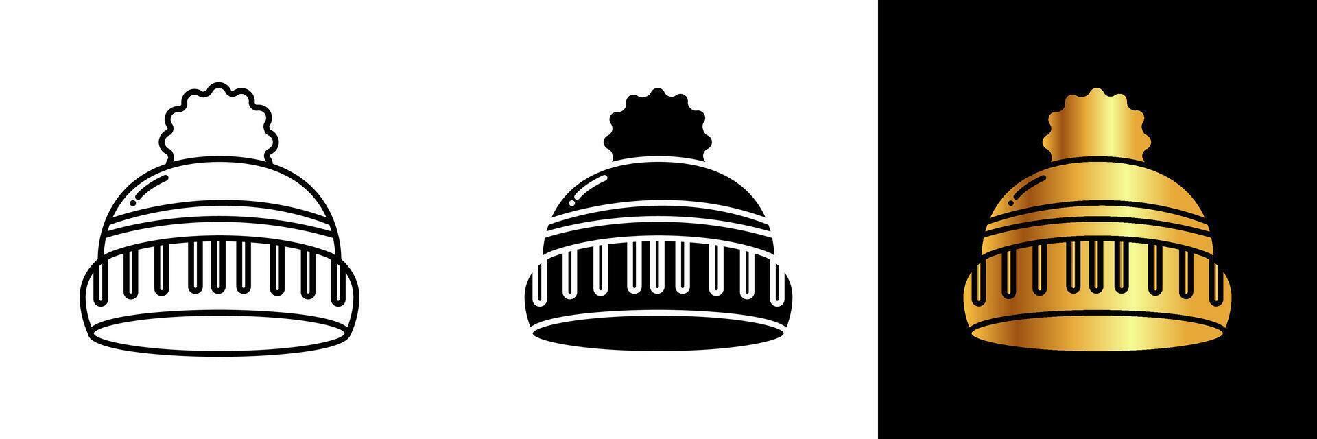 das Winter Hut Symbol symbolisiert Gemütlichkeit, Wärme, und Stil während das kühl Winter Monate. vektor