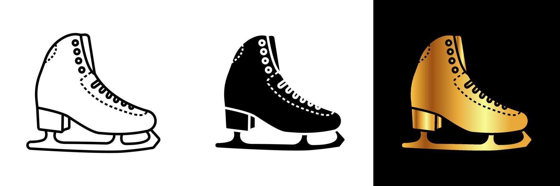 das Eis Rollschuhe Symbol verkörpert das Anmut und Eleganz von Eis skaten. es repräsentiert Flüssigkeit Bewegungen, Präzision, und das schier Freude von gleiten auf Eis. vektor