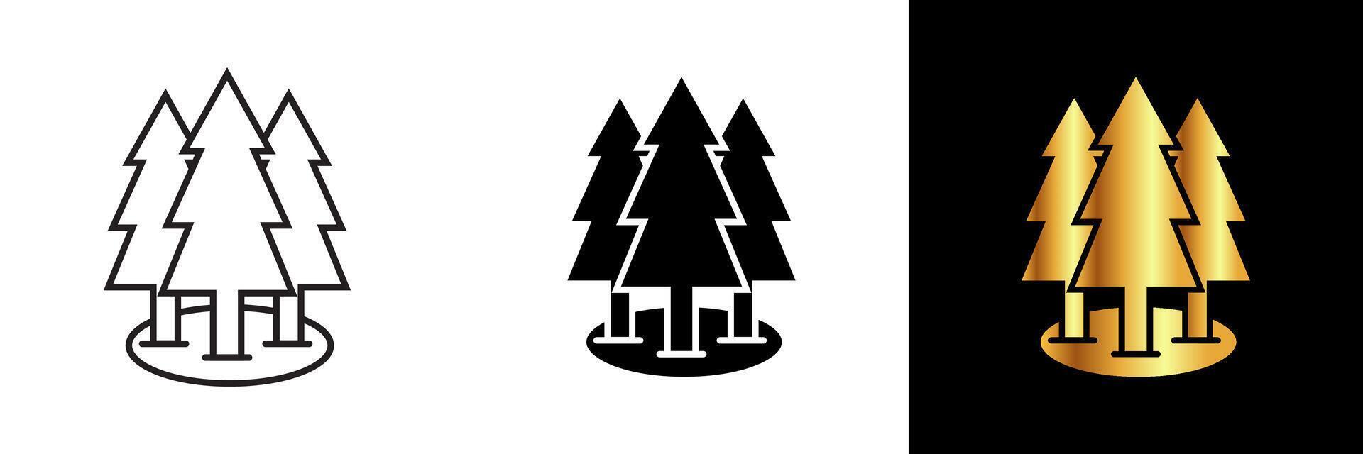 das Kiefer Baum Symbol symbolisiert Stärke, Ausdauer, und natürlich Schönheit. es repräsentiert das Elastizität von Natur, Stehen hoch und Grün sogar im das am härtesten Winter Monate. vektor