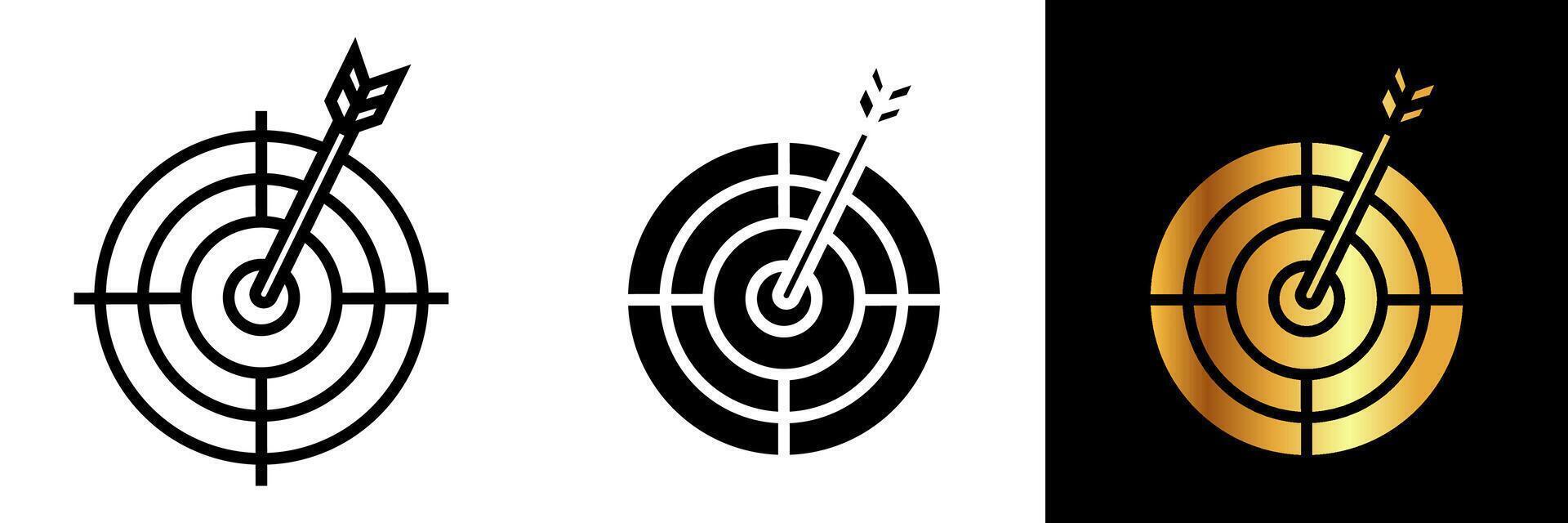 das bullseye Symbol symbolisiert Präzision, Genauigkeit, und Schlagen das Ziel tot Center. es repräsentiert Fokus, Tor Leistung, und Exzellenz im Zielen zum Erfolg. vektor
