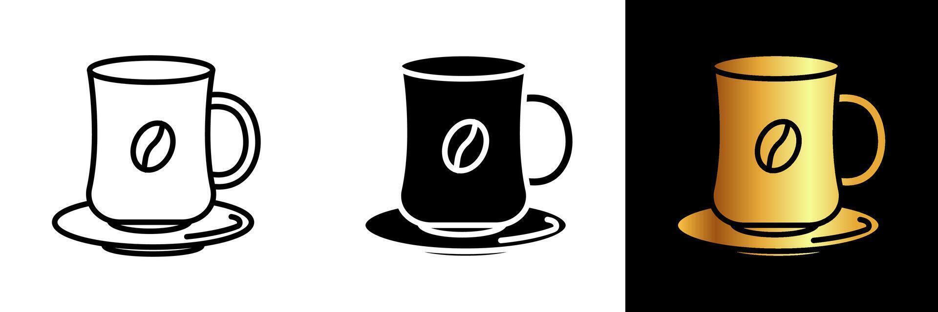 ein charmant und wohltuend Symbol Darstellen ein Kaffee Becher, symbolisieren Wärme, Entspannung, und das Freude von ein gut Tasse von Kaffee. vektor