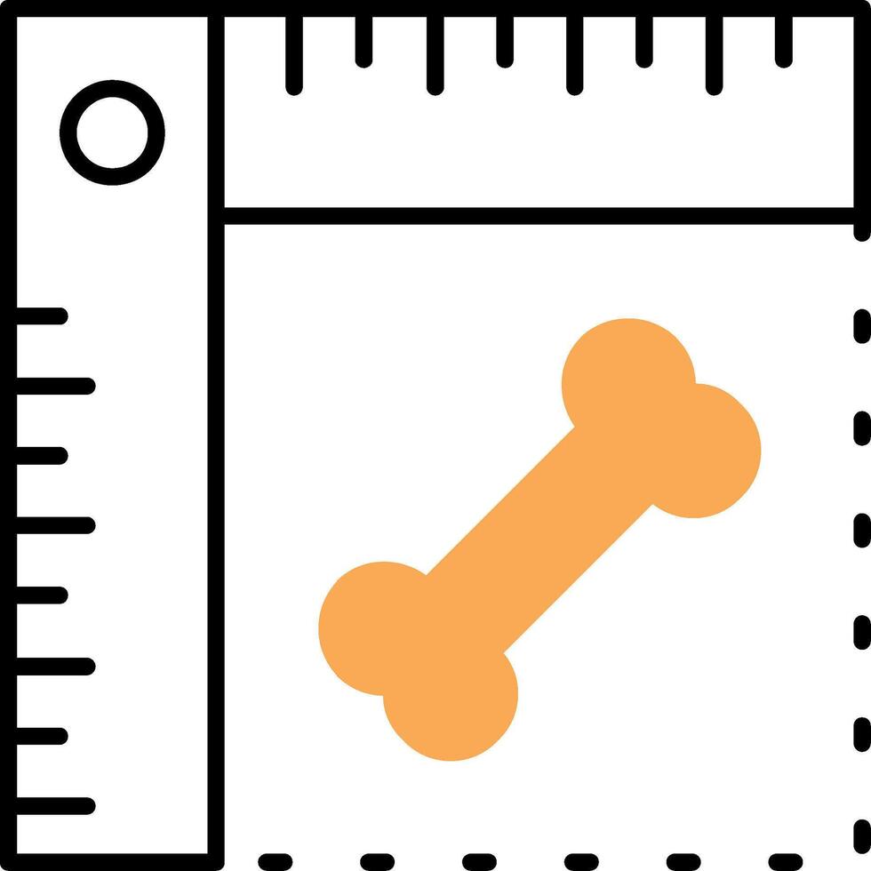 Lineal gehäutet gefüllt Symbol vektor