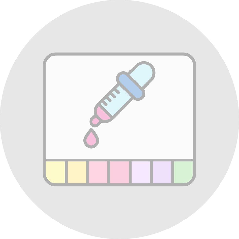 dropper linje fylld ljus cirkel ikon vektor