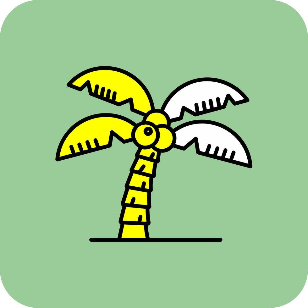 Baum gefüllt Gelb Symbol vektor