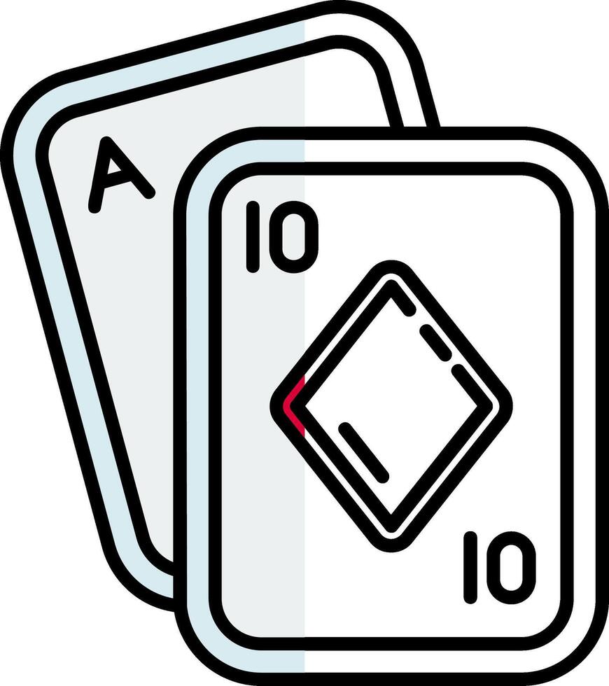 Poker gefüllt Hälfte Schnitt Symbol vektor