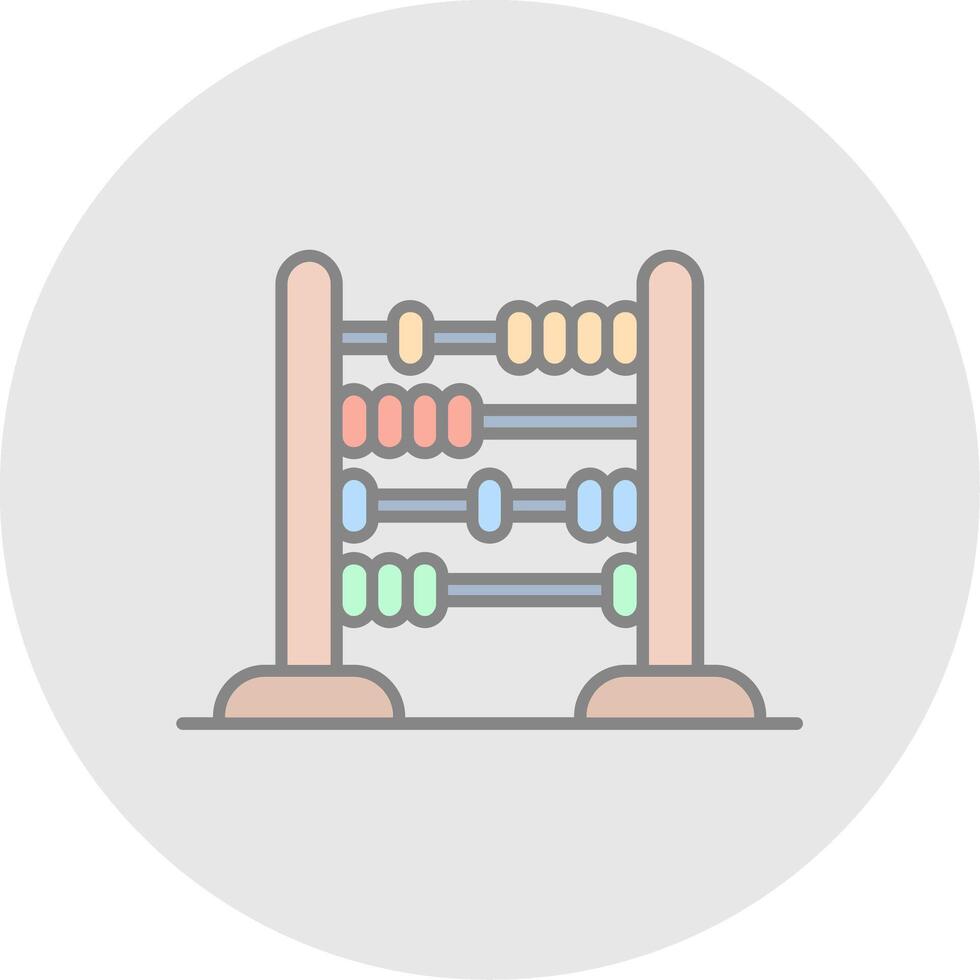Abakus Linie gefüllt Licht Kreis Symbol vektor