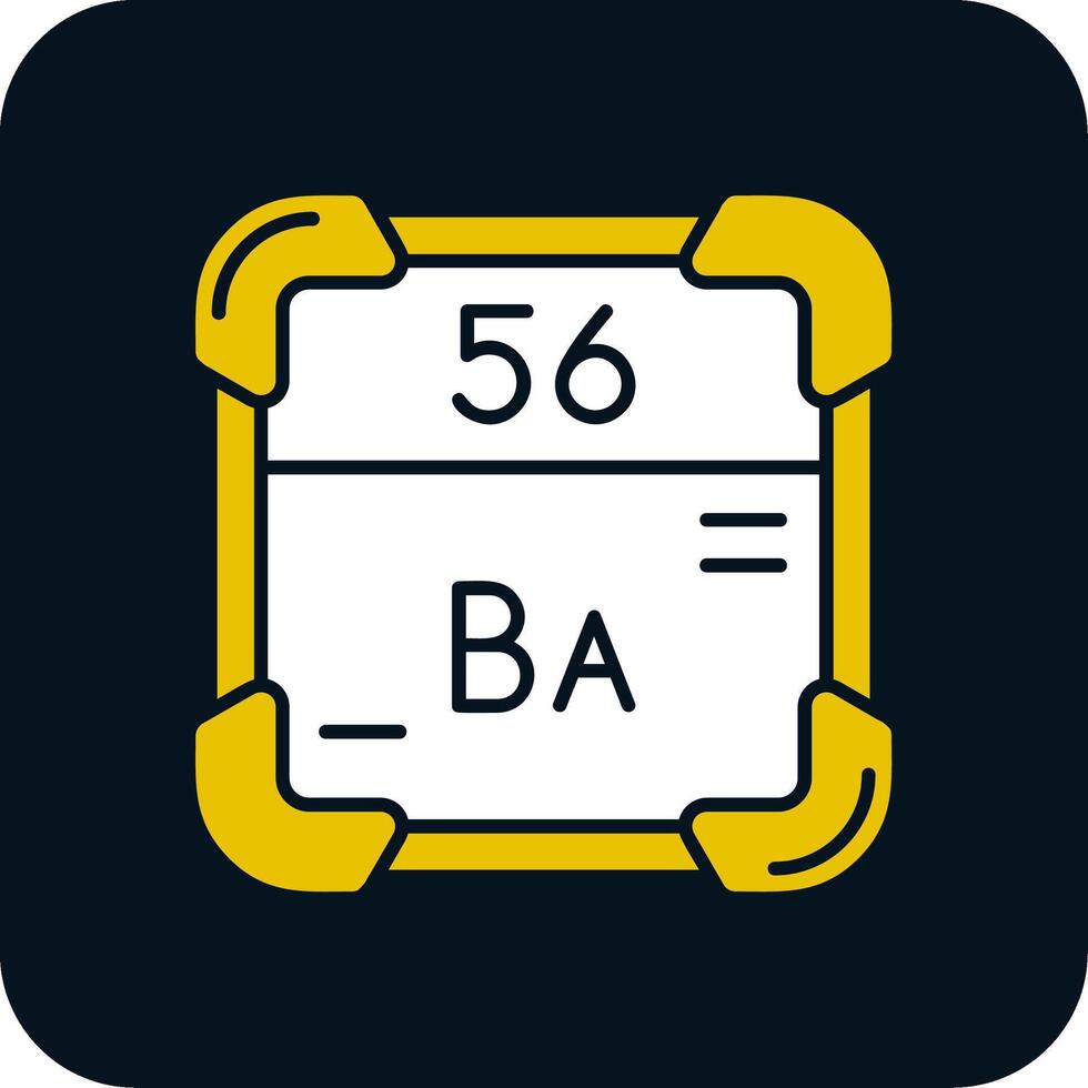 Barium Glyphe zwei Farbe Symbol vektor