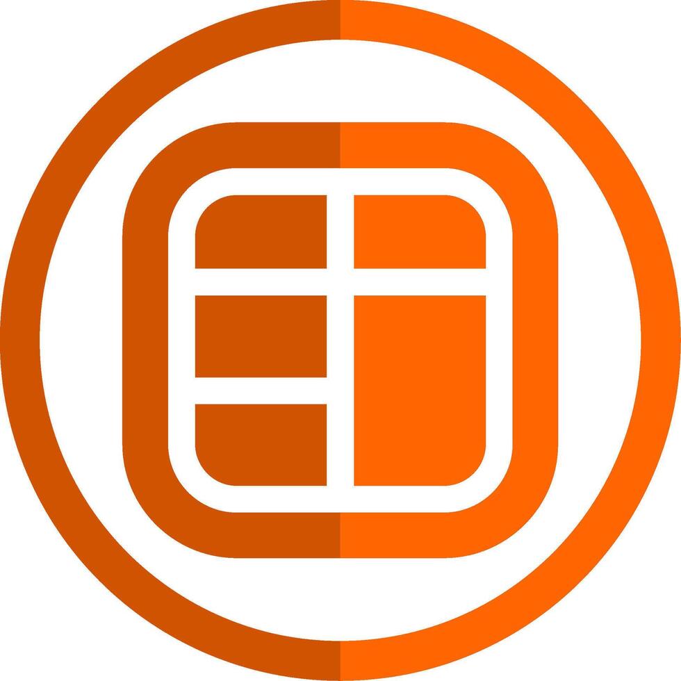 layout glyf orange cirkel ikon vektor