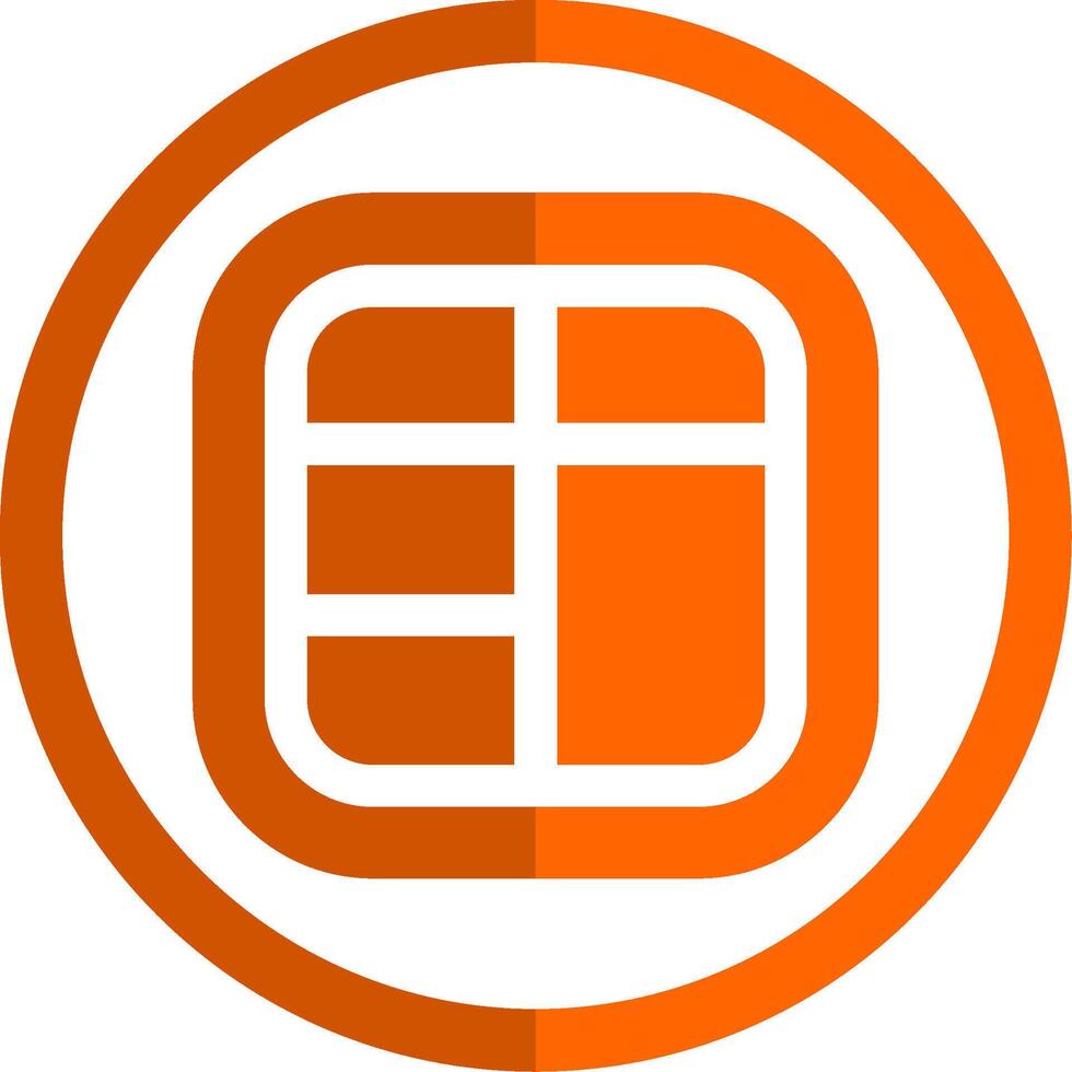 Layout Glyphe Orange Kreis Symbol vektor