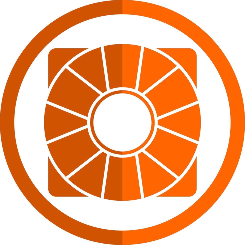 Unterstützung Glyphe Orange Kreis Symbol vektor