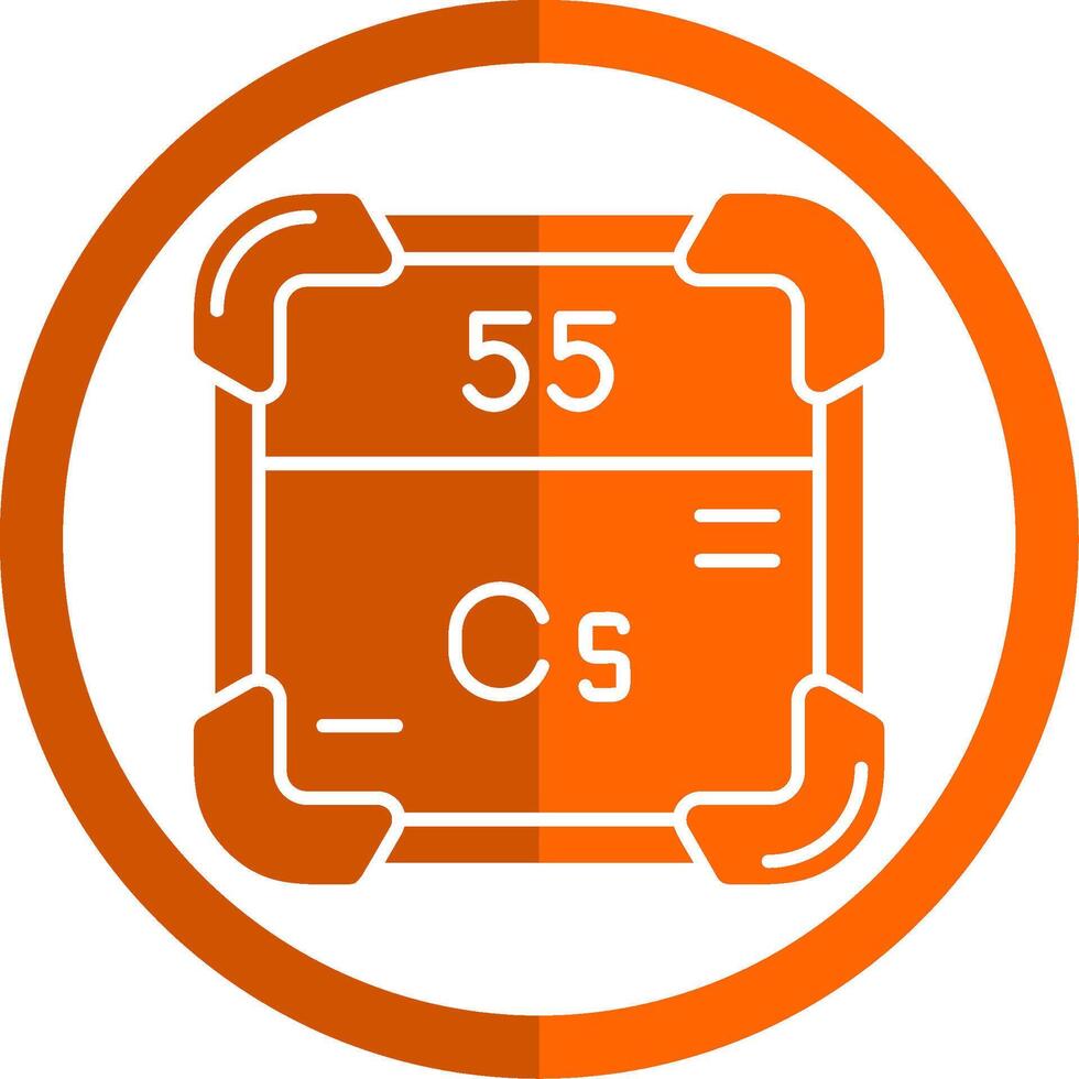 Cäsium Glyphe Orange Kreis Symbol vektor