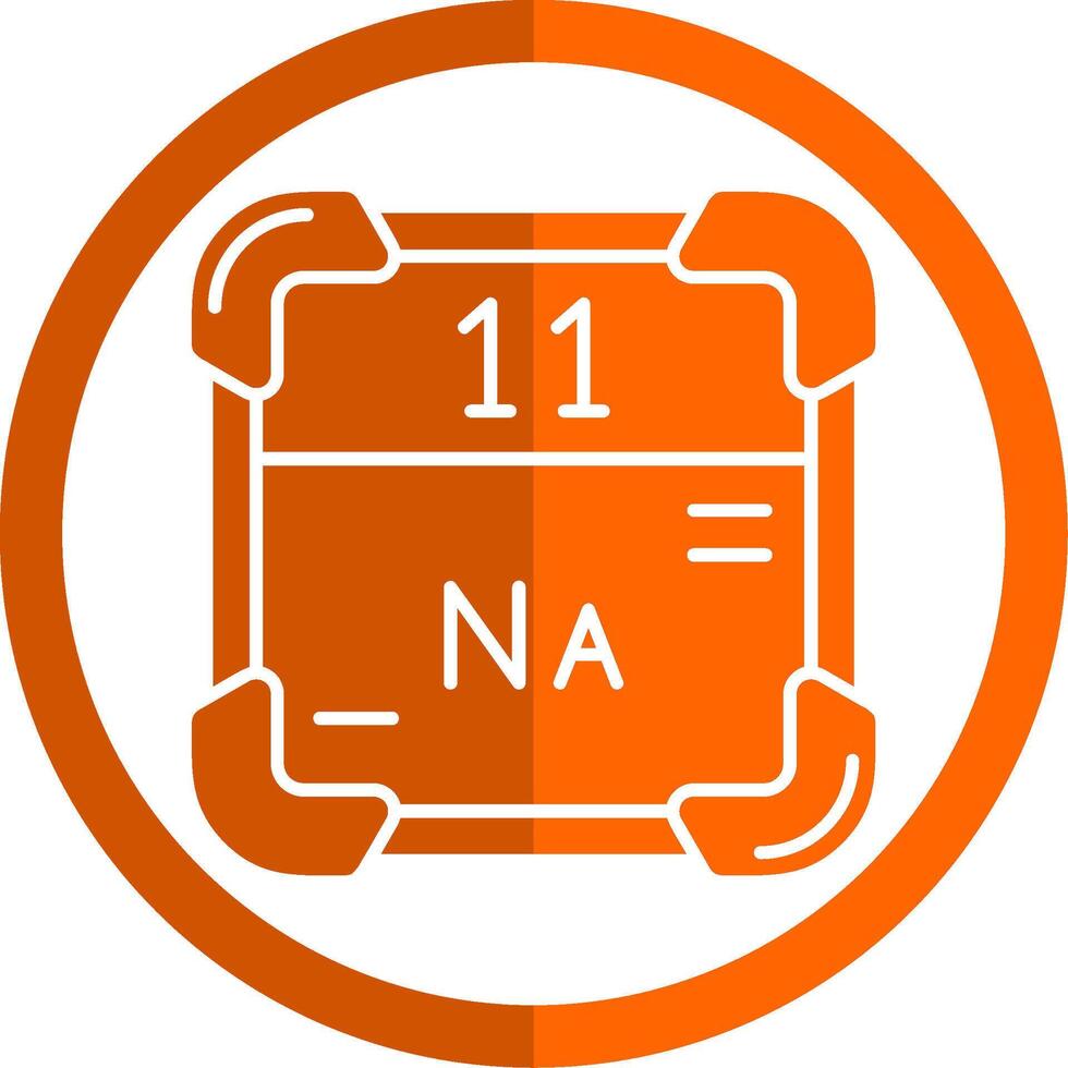 Natrium Glyphe Orange Kreis Symbol vektor