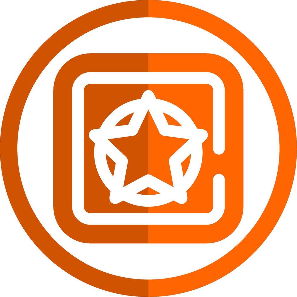 Star Glyphe Orange Kreis Symbol vektor