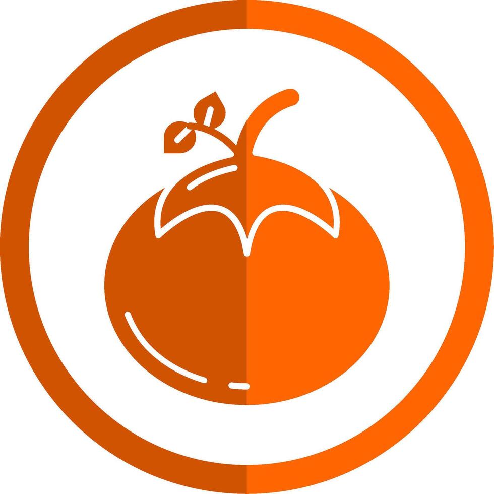 Tomate Glyphe Orange Kreis Symbol vektor