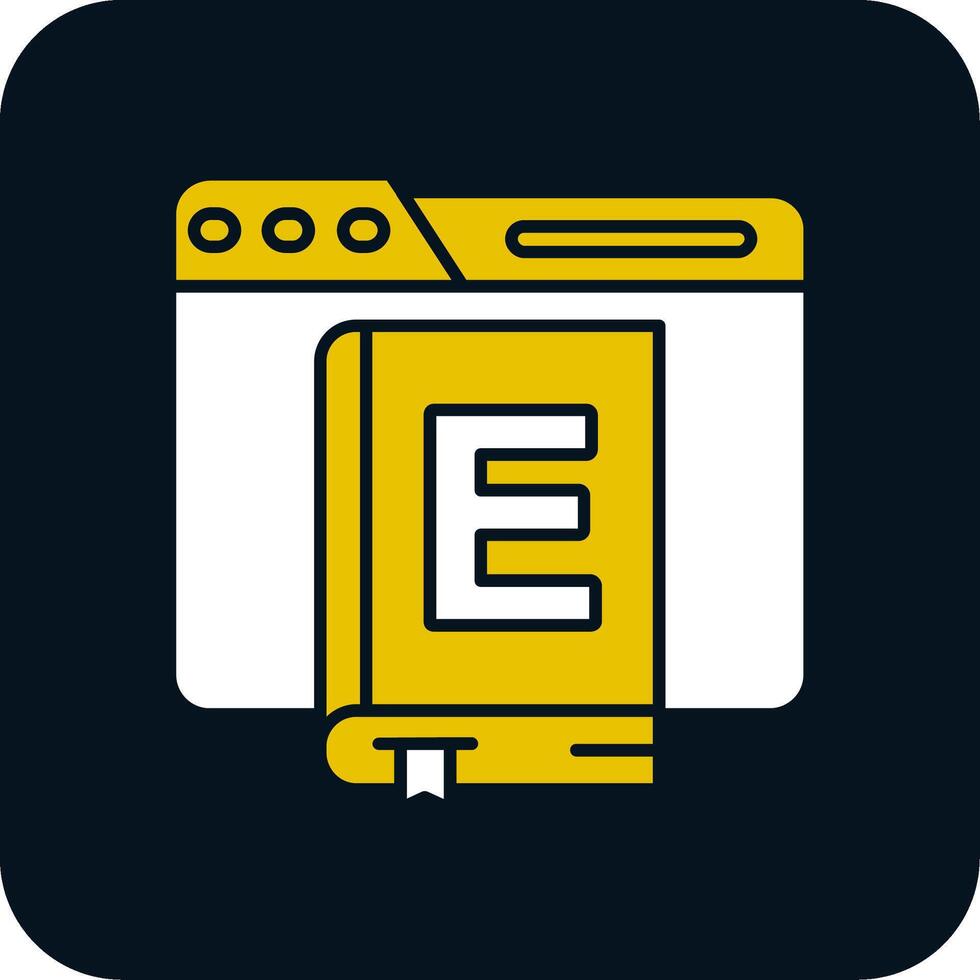 E-Book-Glyphe zweifarbiges Symbol vektor