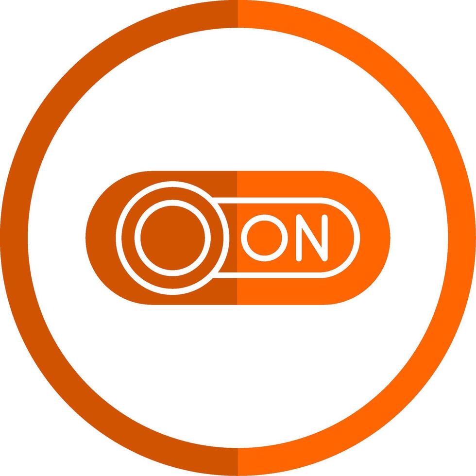 auf Glyphe Orange Kreis Symbol vektor