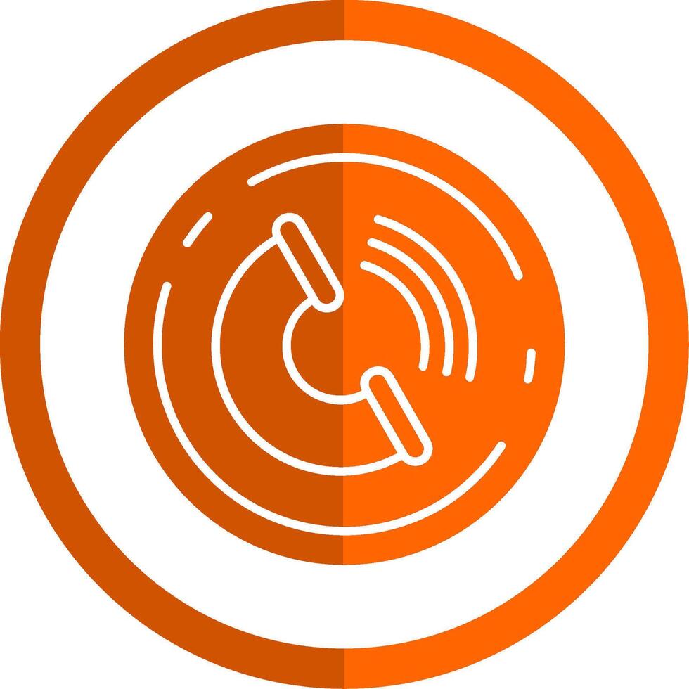Kontakt glyf orange cirkel ikon vektor