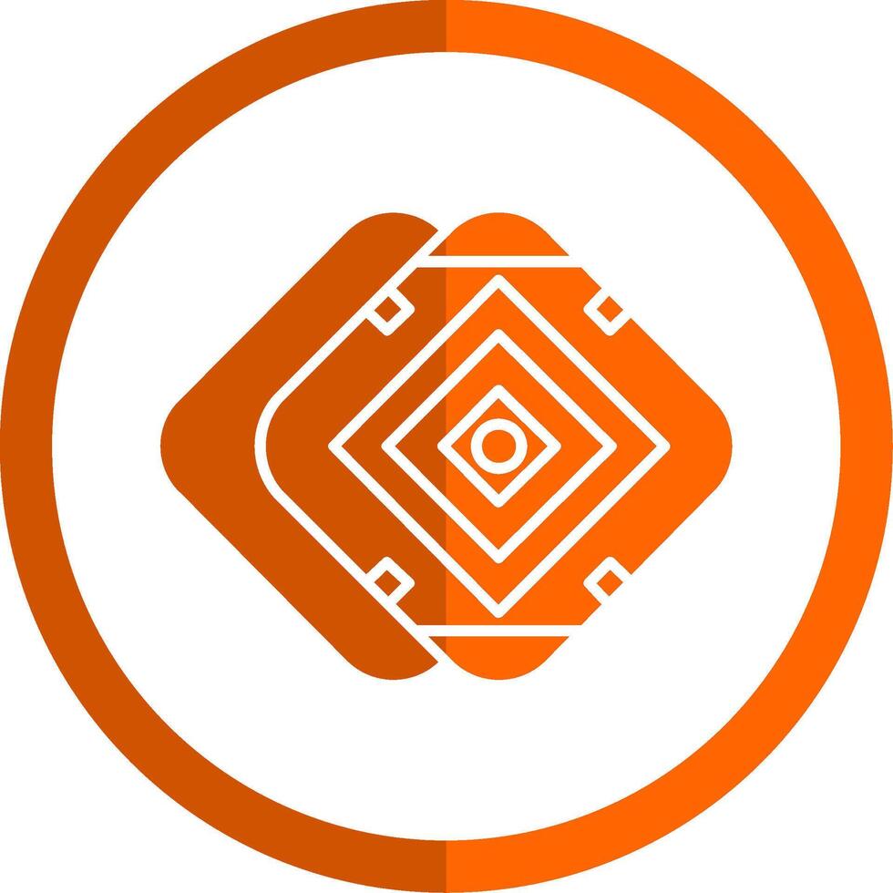 Kopftuch Glyphe Orange Kreis Symbol vektor