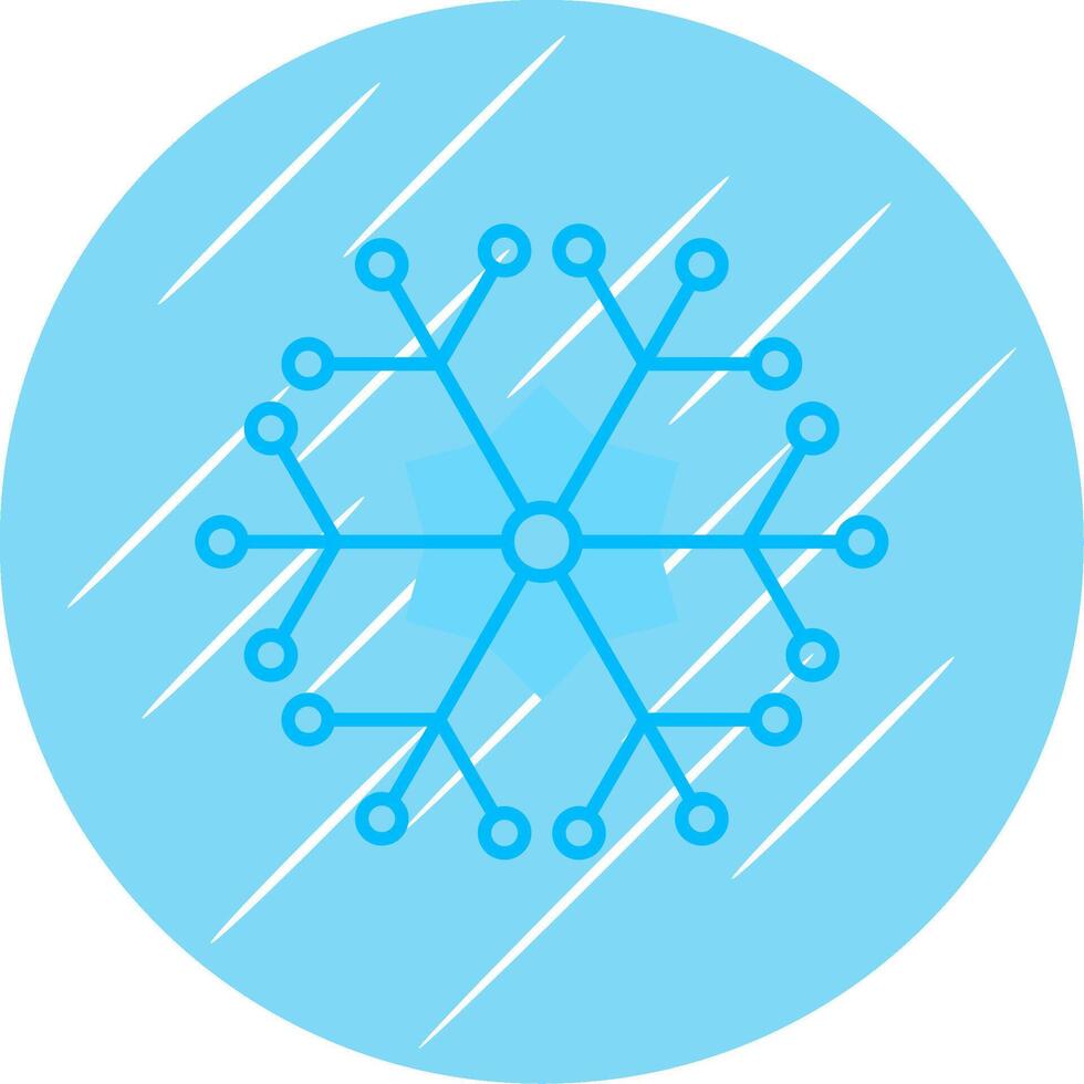 Schneeflocke eben Blau Kreis Symbol vektor