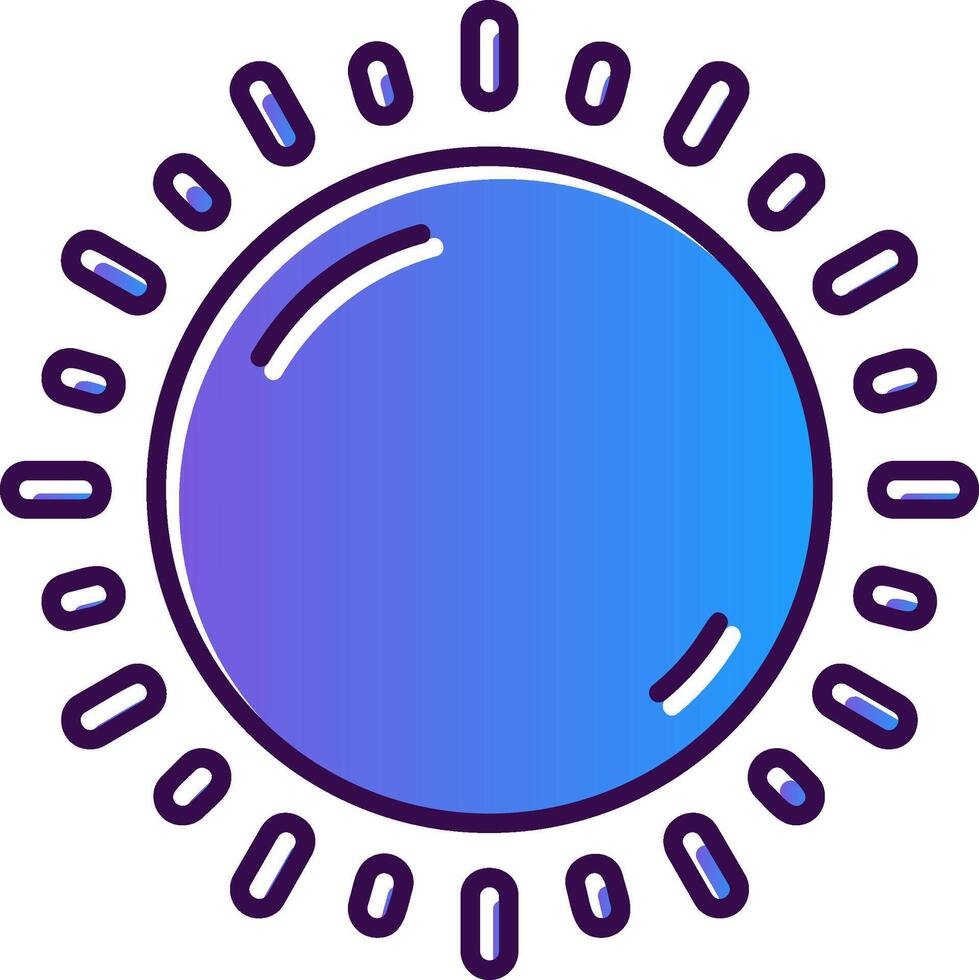 sonnig Gradient gefüllt Symbol vektor