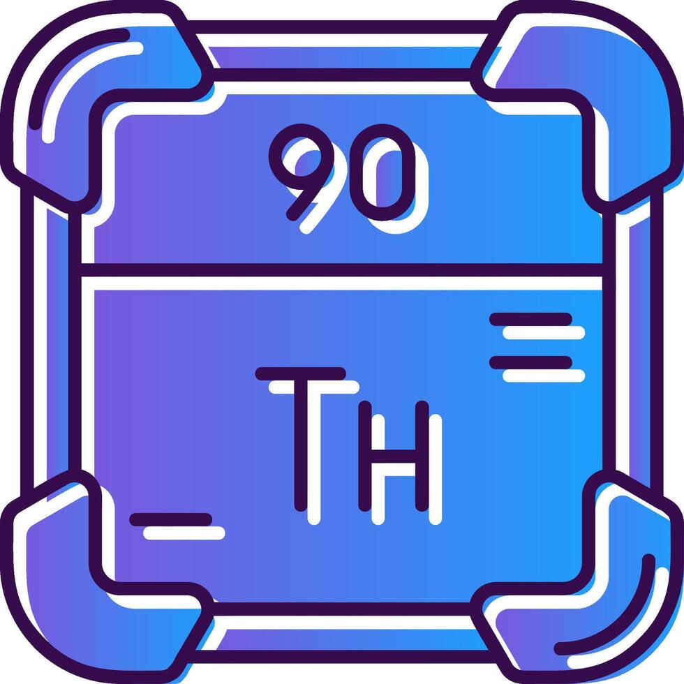 Thorium Gradient gefüllt Symbol vektor