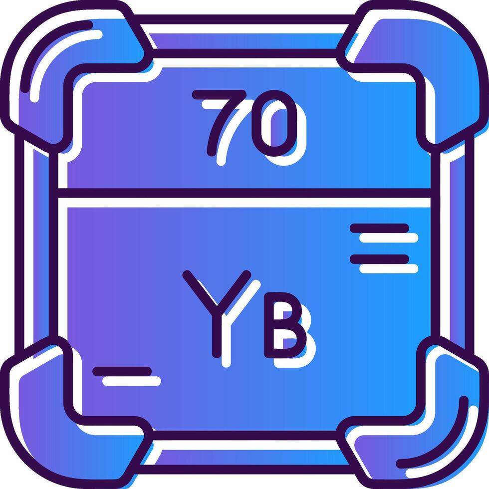 Ytterbium Gradient gefüllt Symbol vektor