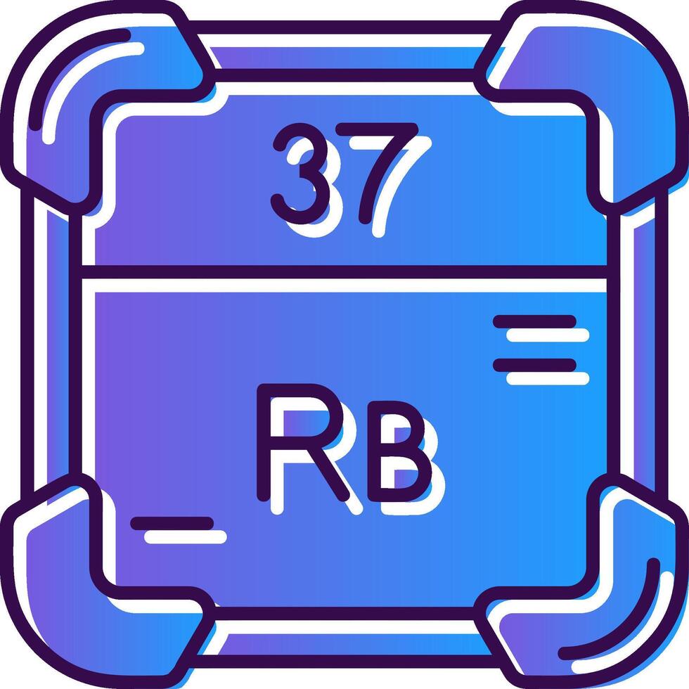 Rubidium Gradient gefüllt Symbol vektor