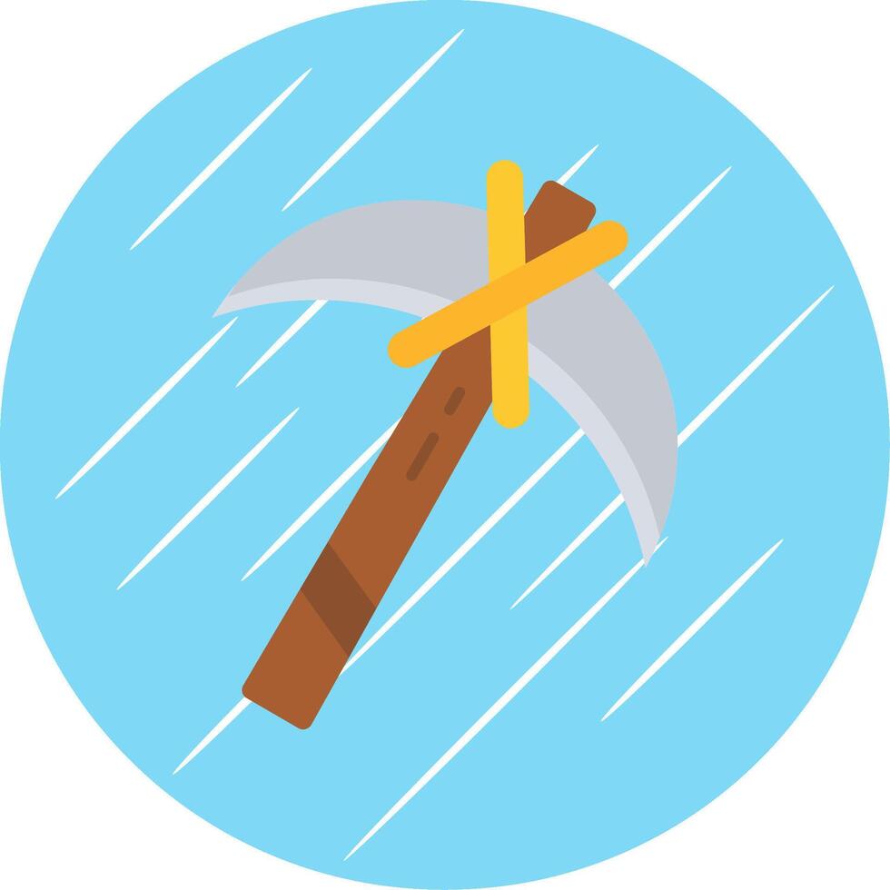 pickaxe platt blå cirkel ikon vektor