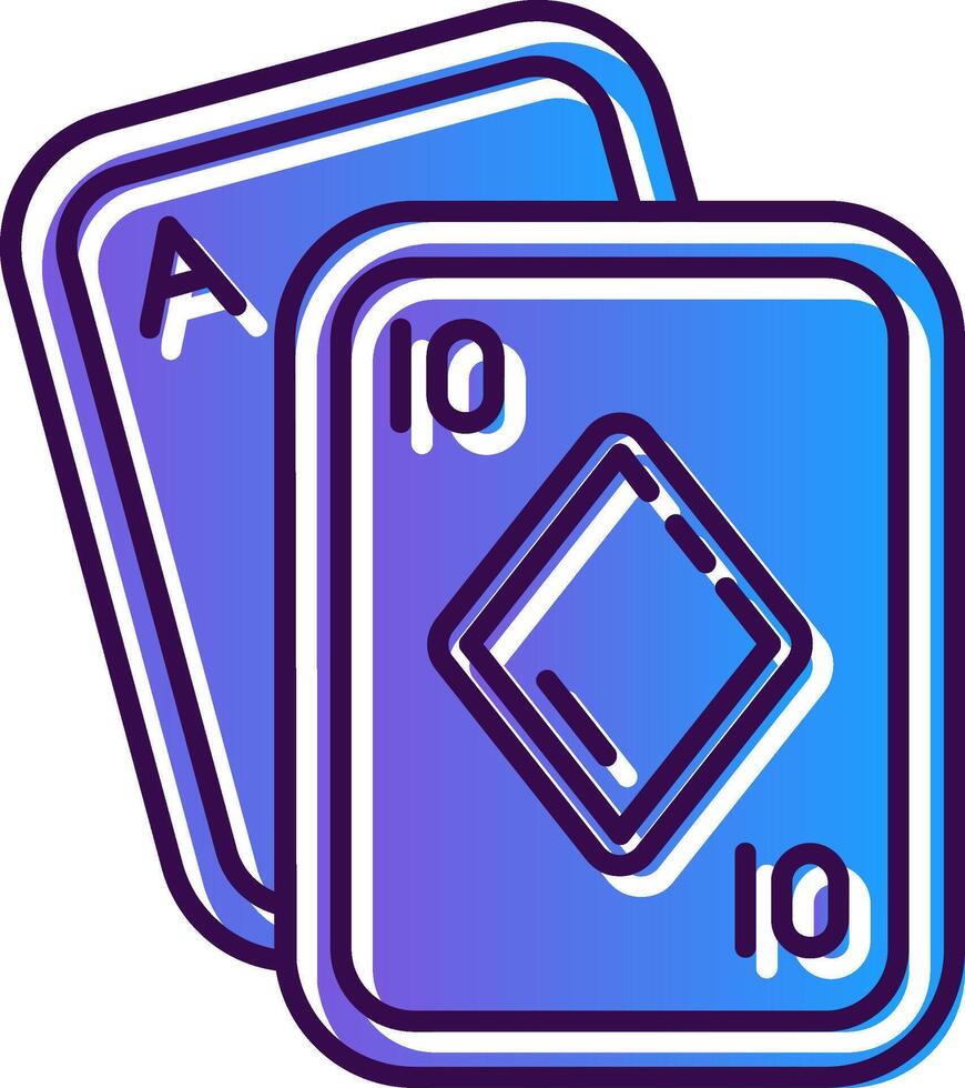 Poker Gradient gefüllt Symbol vektor