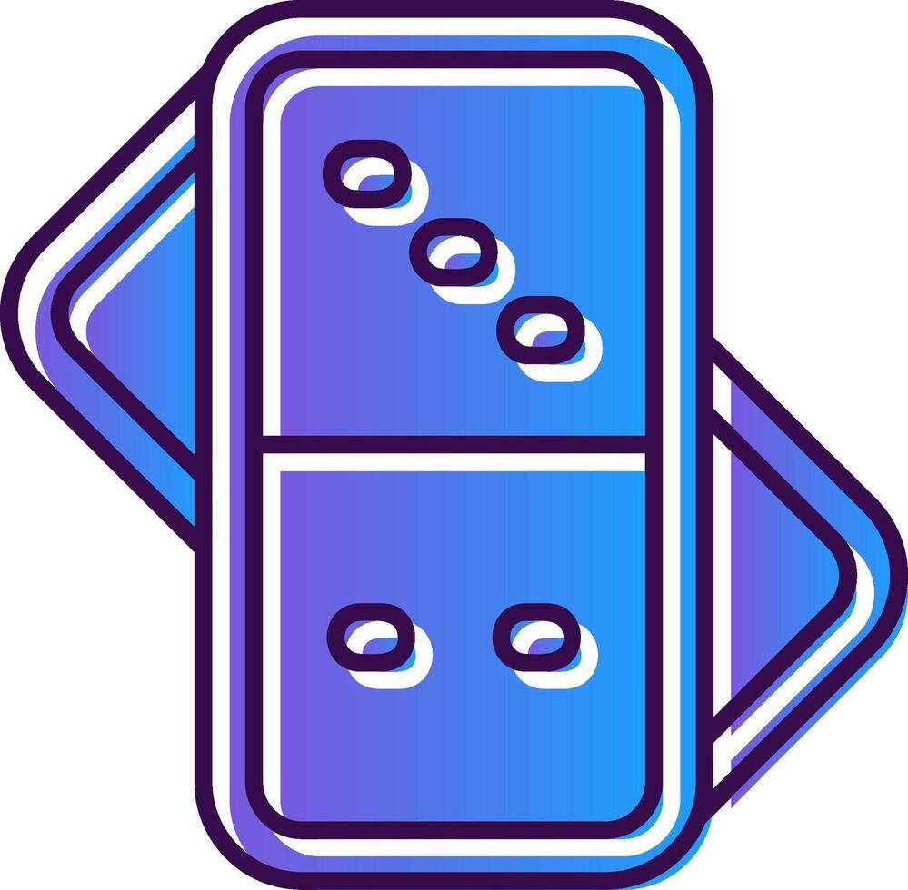 Domino Gradient gefüllt Symbol vektor