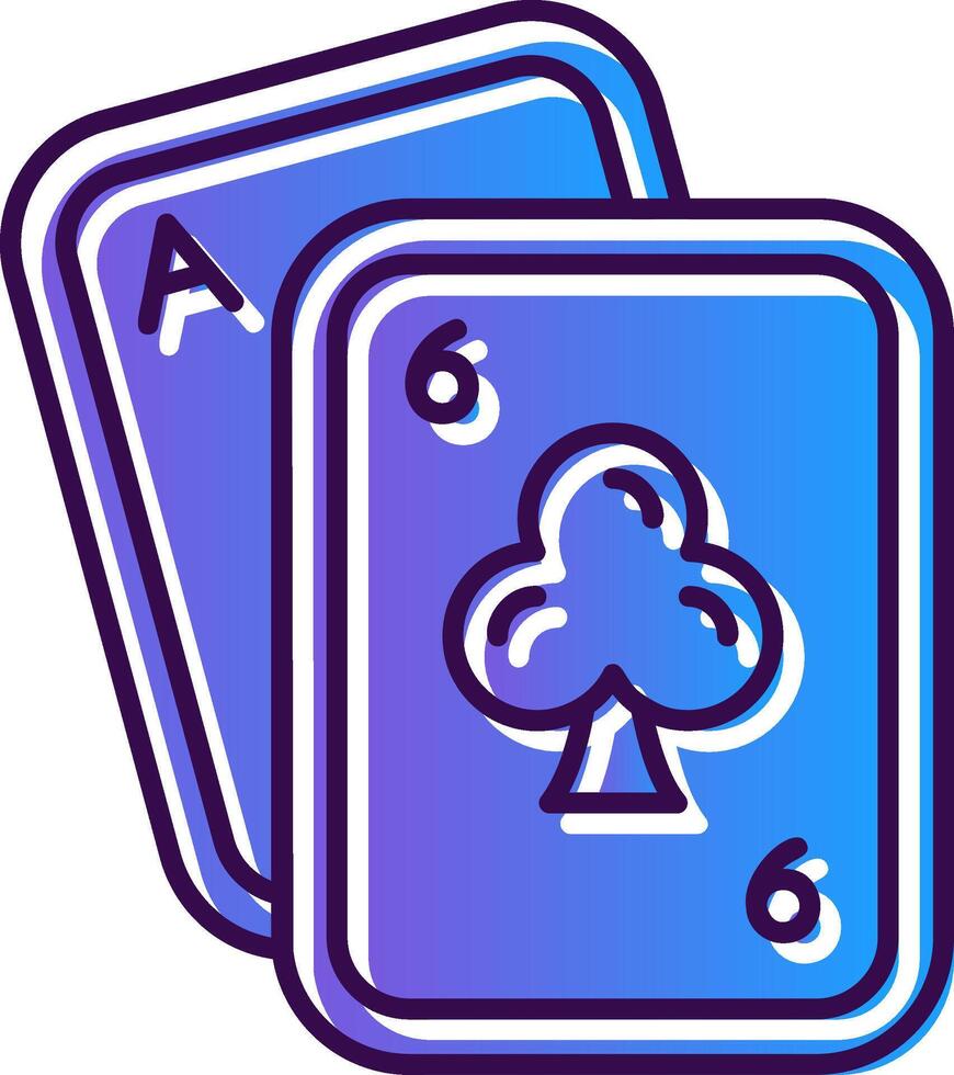 Poker Gradient gefüllt Symbol vektor